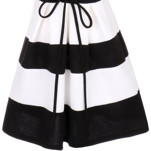 Girl Sleeveless Dress Color Block Striped Summer Special Flower Girl Dress 4-14 - Picture 4 of 4